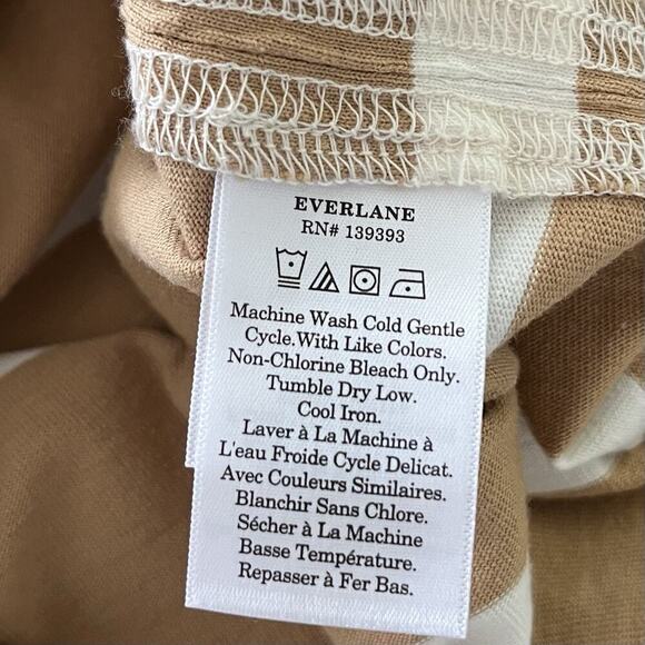 Everlane The Oversized Mariner Stripe Shift Dress Size S Neutral Organic Cotton - Picture 7 of 8